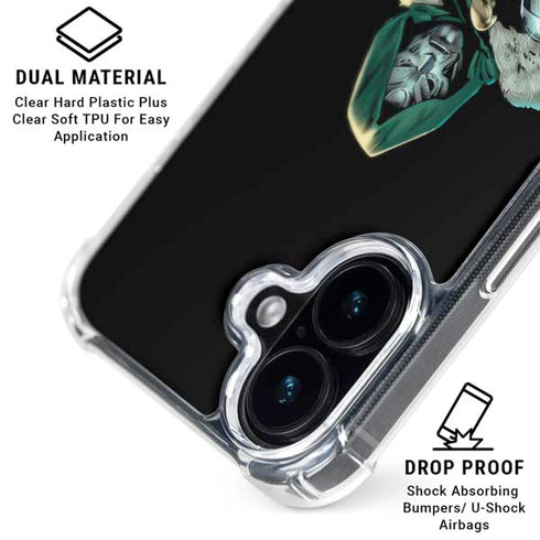 Marvel Dr. Doom iPhone 16 Clear Case